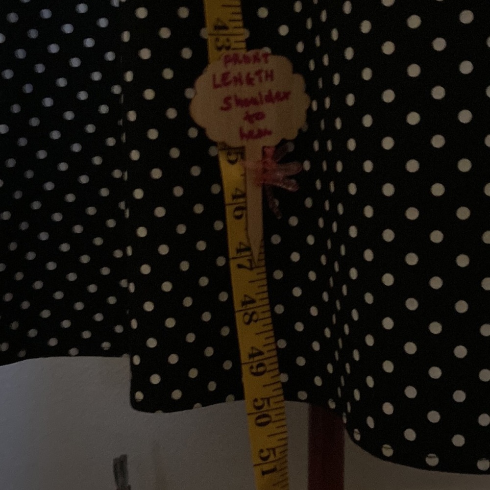 Jessica Howard size 12 polka dots lined  dress 97% cotton 2% spandex Made in USA - Picture 5 of 10